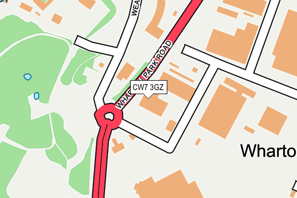 CW7 3GZ map - OS OpenMap – Local (Ordnance Survey)