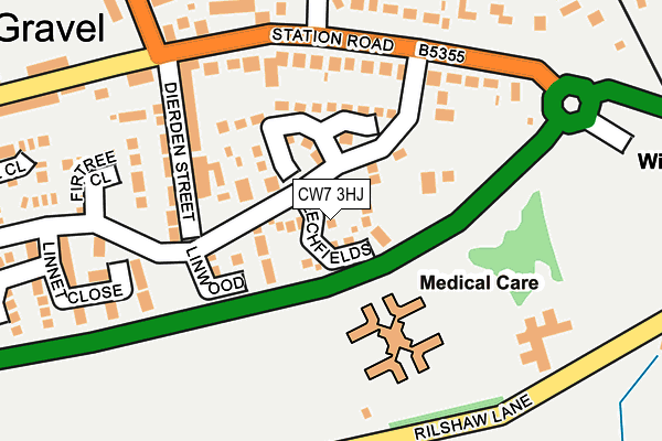CW7 3HJ map - OS OpenMap – Local (Ordnance Survey)