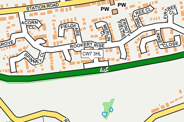 CW7 3HL map - OS OpenMap – Local (Ordnance Survey)