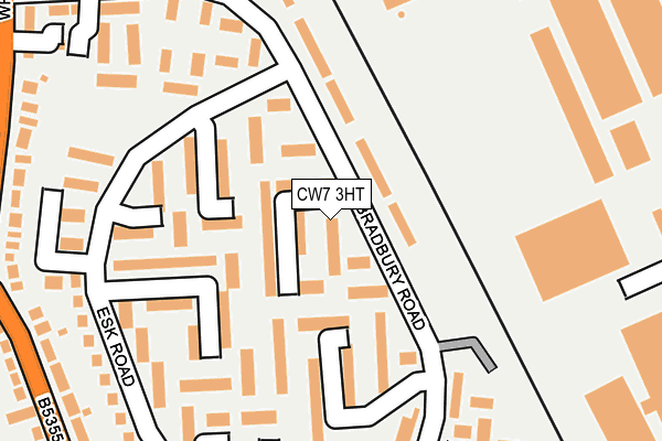 CW7 3HT map - OS OpenMap – Local (Ordnance Survey)