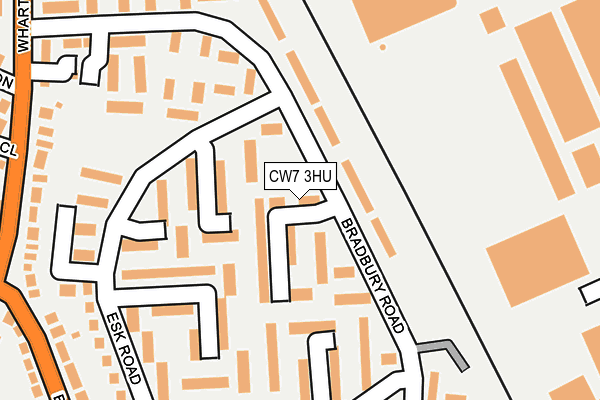 CW7 3HU map - OS OpenMap – Local (Ordnance Survey)