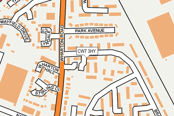 CW7 3HY map - OS OpenMap – Local (Ordnance Survey)