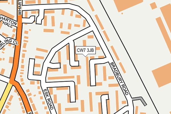 CW7 3JB map - OS OpenMap – Local (Ordnance Survey)