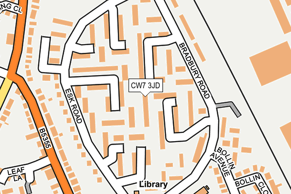 CW7 3JD map - OS OpenMap – Local (Ordnance Survey)