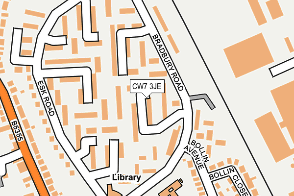 CW7 3JE map - OS OpenMap – Local (Ordnance Survey)