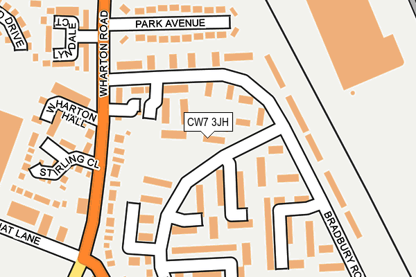 CW7 3JH map - OS OpenMap – Local (Ordnance Survey)
