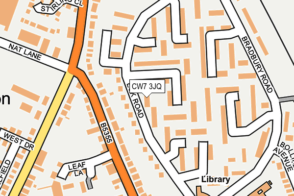 CW7 3JQ map - OS OpenMap – Local (Ordnance Survey)