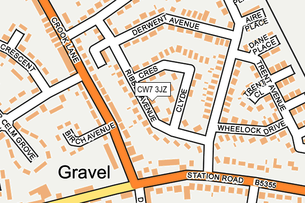 CW7 3JZ map - OS OpenMap – Local (Ordnance Survey)