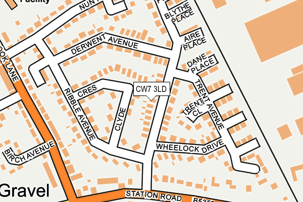 CW7 3LD map - OS OpenMap – Local (Ordnance Survey)