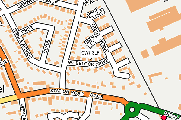 CW7 3LF map - OS OpenMap – Local (Ordnance Survey)