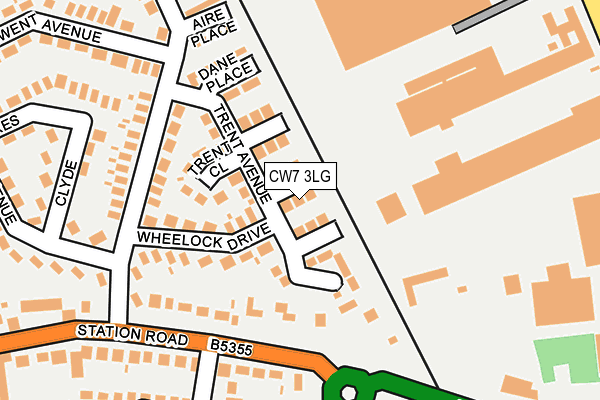 CW7 3LG map - OS OpenMap – Local (Ordnance Survey)