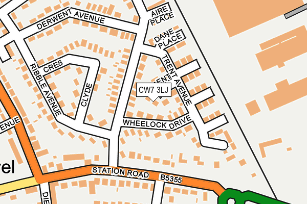 CW7 3LJ map - OS OpenMap – Local (Ordnance Survey)