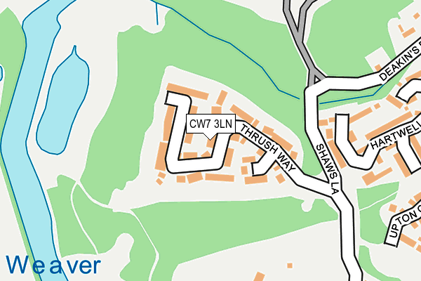 CW7 3LN map - OS OpenMap – Local (Ordnance Survey)