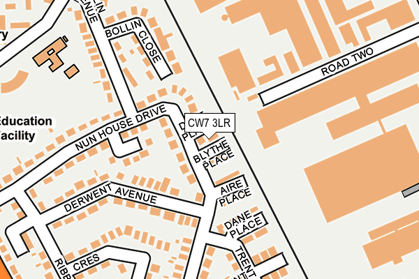 CW7 3LR map - OS OpenMap – Local (Ordnance Survey)