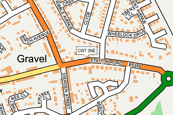 CW7 3NE map - OS OpenMap – Local (Ordnance Survey)