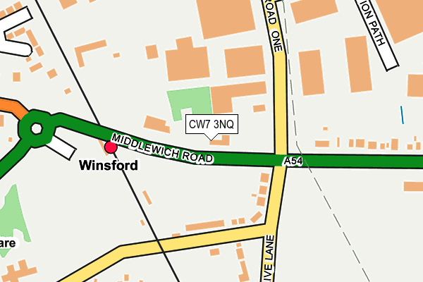 CW7 3NQ map - OS OpenMap – Local (Ordnance Survey)