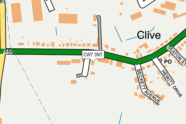 CW7 3NT map - OS OpenMap – Local (Ordnance Survey)