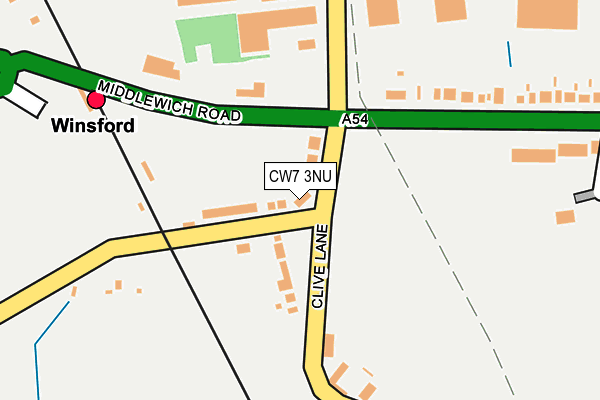 CW7 3NU map - OS OpenMap – Local (Ordnance Survey)