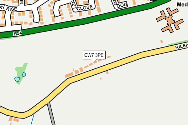 CW7 3PE map - OS OpenMap – Local (Ordnance Survey)