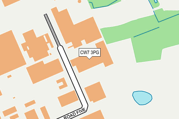 CW7 3PG map - OS OpenMap – Local (Ordnance Survey)