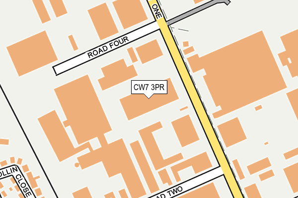 CW7 3PR map - OS OpenMap – Local (Ordnance Survey)
