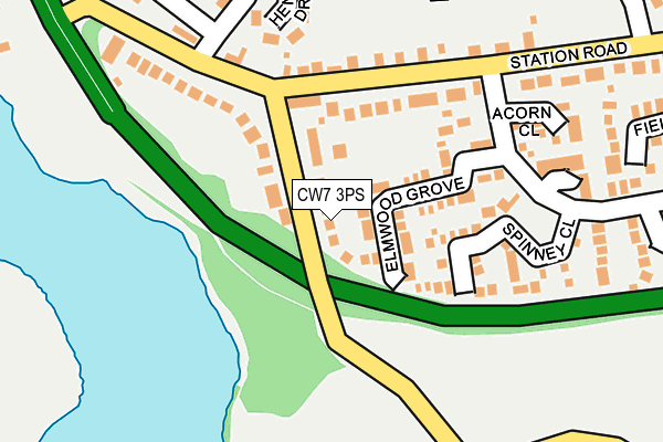 CW7 3PS map - OS OpenMap – Local (Ordnance Survey)