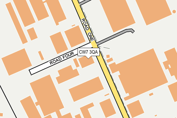 CW7 3QA map - OS OpenMap – Local (Ordnance Survey)