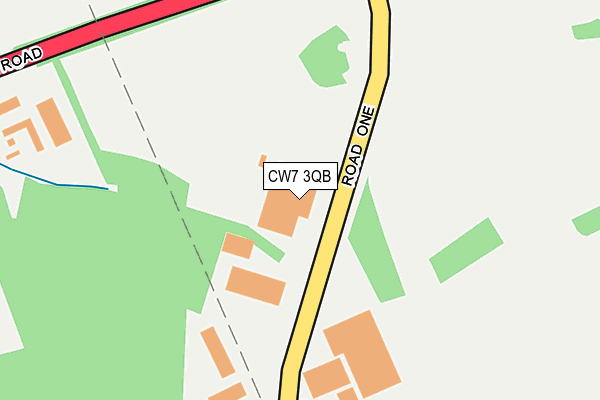 CW7 3QB map - OS OpenMap – Local (Ordnance Survey)