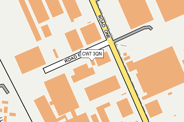 CW7 3QN map - OS OpenMap – Local (Ordnance Survey)