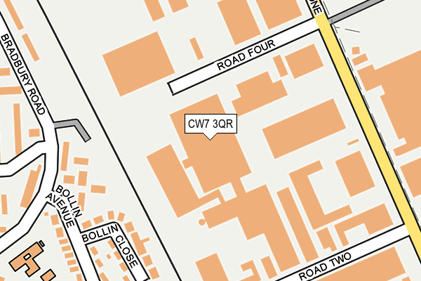 CW7 3QR map - OS OpenMap – Local (Ordnance Survey)