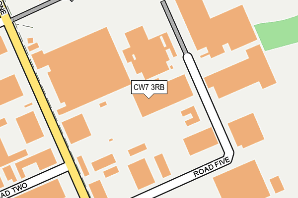 CW7 3RB map - OS OpenMap – Local (Ordnance Survey)