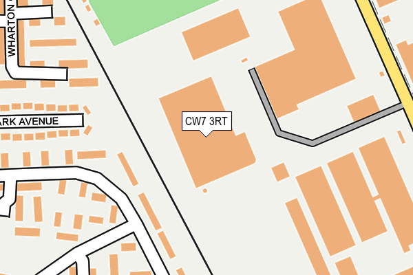 CW7 3RT map - OS OpenMap – Local (Ordnance Survey)