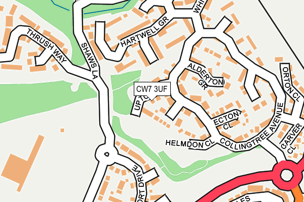 CW7 3UF map - OS OpenMap – Local (Ordnance Survey)
