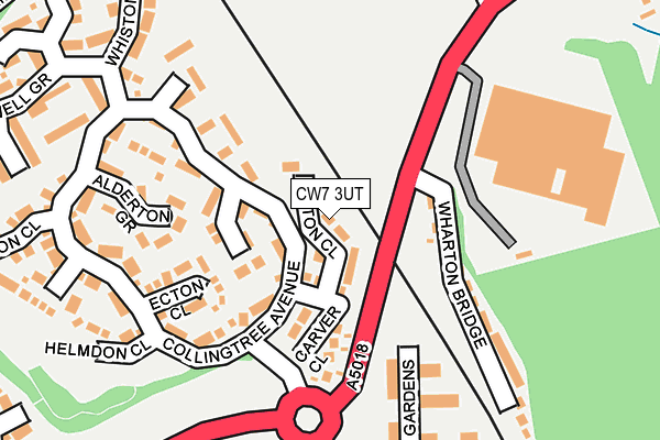 CW7 3UT map - OS OpenMap – Local (Ordnance Survey)