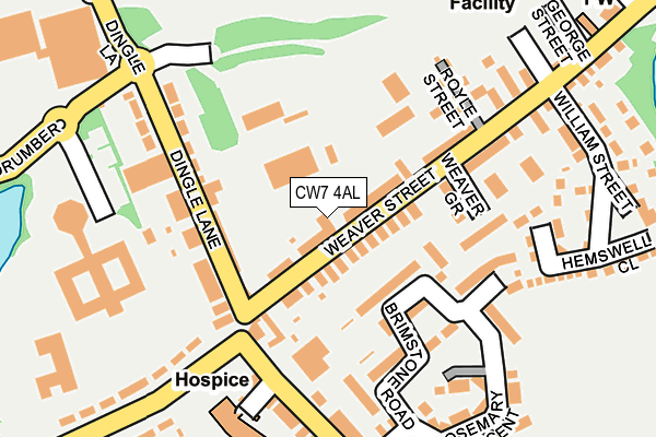 CW7 4AL map - OS OpenMap – Local (Ordnance Survey)