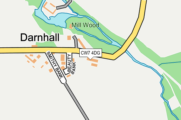 CW7 4DG map - OS OpenMap – Local (Ordnance Survey)