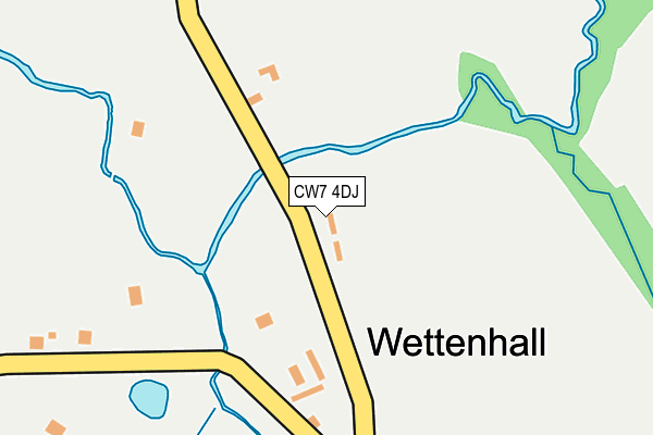 CW7 4DJ map - OS OpenMap – Local (Ordnance Survey)