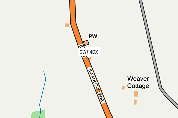 CW7 4DX map - OS OpenMap – Local (Ordnance Survey)