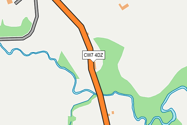 CW7 4DZ map - OS OpenMap – Local (Ordnance Survey)