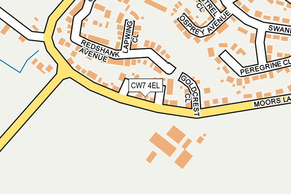 CW7 4EL map - OS OpenMap – Local (Ordnance Survey)