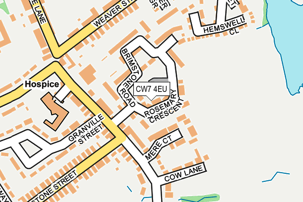 CW7 4EU map - OS OpenMap – Local (Ordnance Survey)