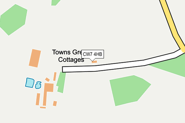 CW7 4HB map - OS OpenMap – Local (Ordnance Survey)