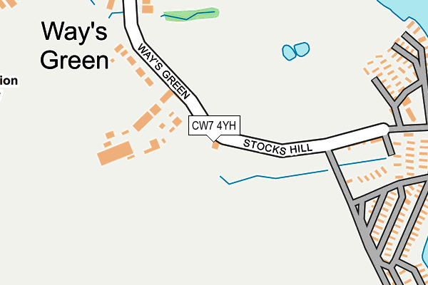 CW7 4YH map - OS OpenMap – Local (Ordnance Survey)