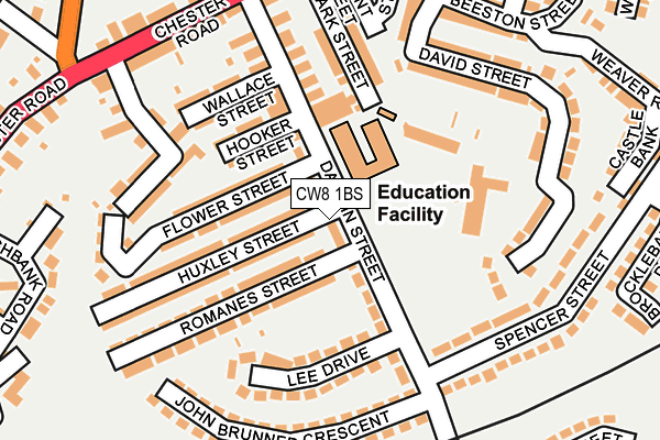 Map of CHESHIRE ROLLER GARAGE DOORS LTD at local scale