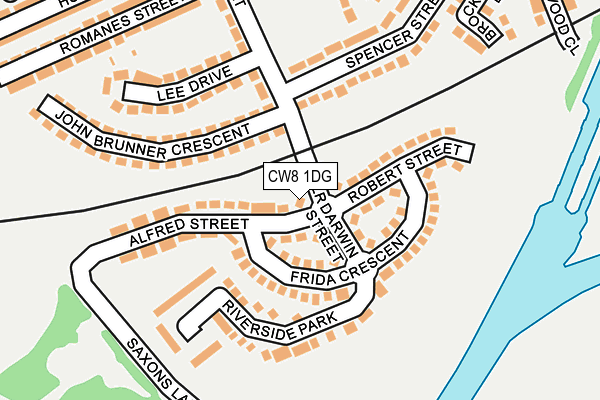CW8 1DG map - OS OpenMap – Local (Ordnance Survey)