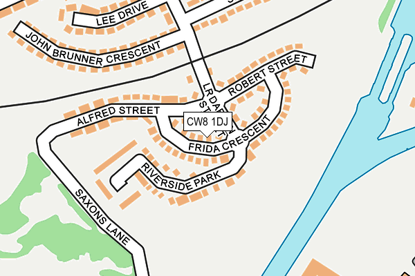 CW8 1DJ map - OS OpenMap – Local (Ordnance Survey)