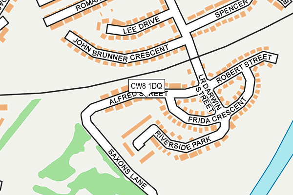 CW8 1DQ map - OS OpenMap – Local (Ordnance Survey)