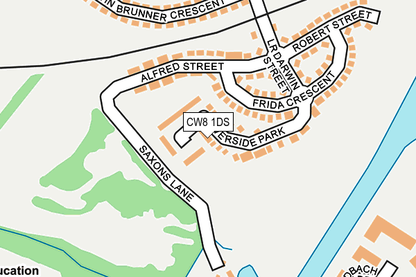 CW8 1DS map - OS OpenMap – Local (Ordnance Survey)