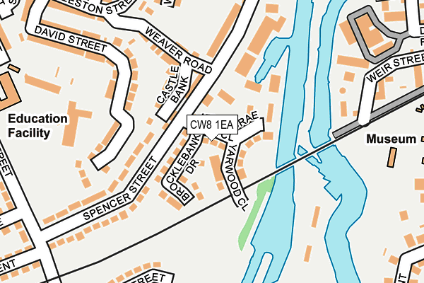 CW8 1EA map - OS OpenMap – Local (Ordnance Survey)