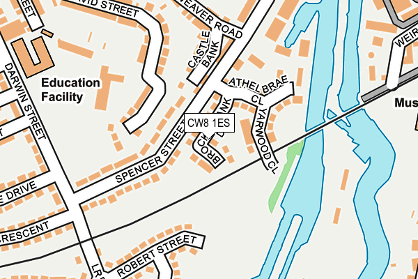 CW8 1ES map - OS OpenMap – Local (Ordnance Survey)